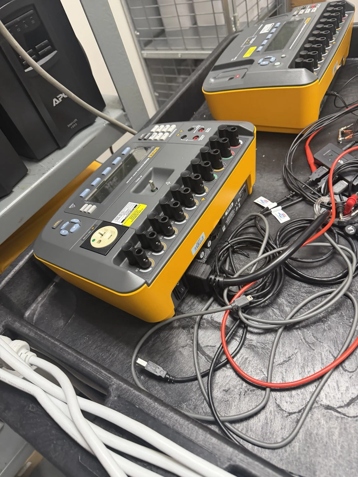 Medical equipment performance inspection with test instruments