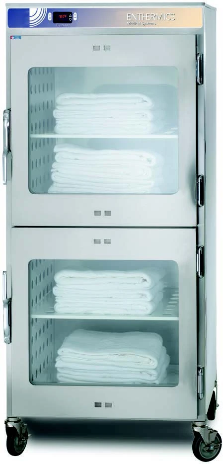 Blanket warming cabinets